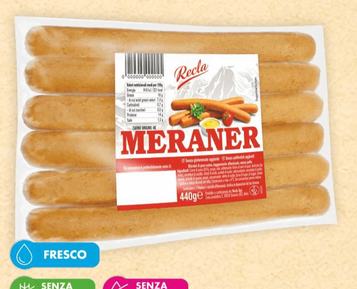 Wurstel Meraner 440 g in offerta da MD