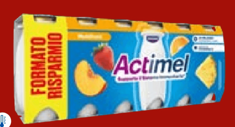 Actimel Multifrutti 12x 100 g confezione in offerta da Lidl