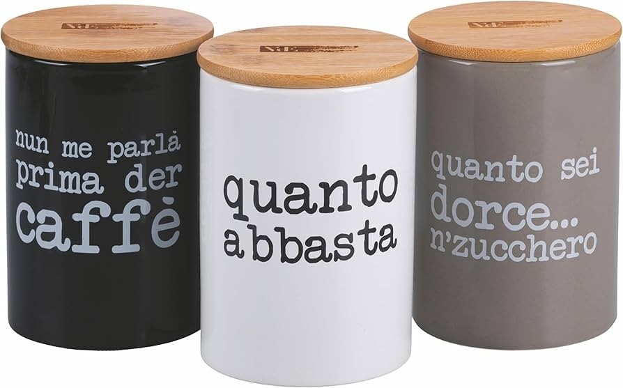 Barattolo con coperchio in bamboo 850 ml in offerta da Happy Casa