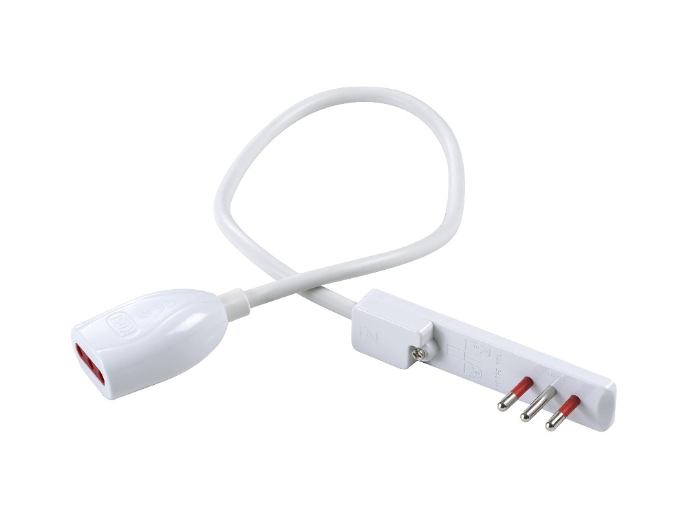 Prolunga Rosi con spina e presa flat 3 metri, 10 amp in offerta da Il Gigante