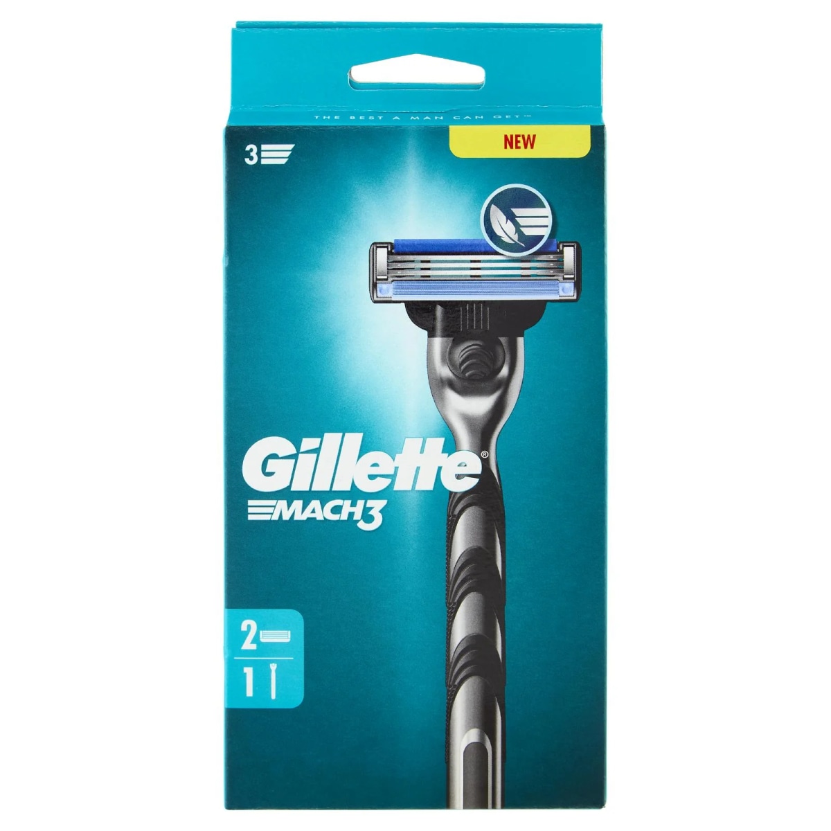 Rasoio uomo Gillette Mach3 3 Lame, 1 Manico + 2 Lamette in offerta da Bennet