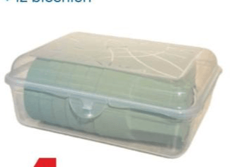 Set 13 pezzi contenitore e 12 bicchieri 13 pezzi in offerta da MD