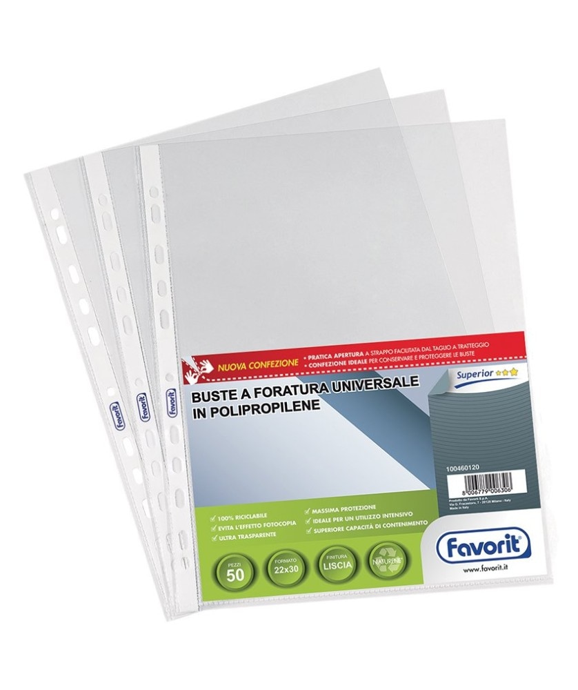Favorit confezione buste perforate 50 buste in offerta da Coop