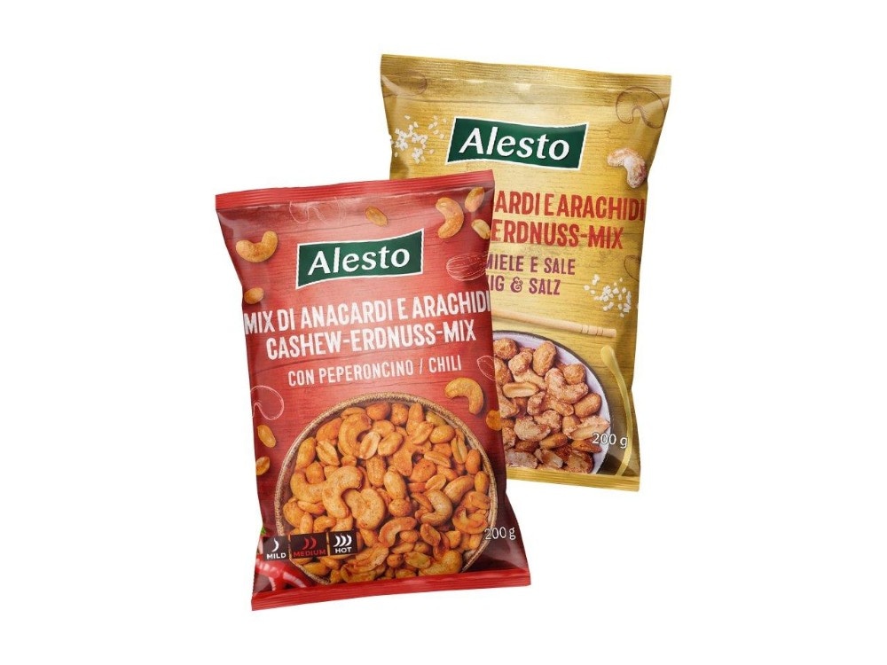 Alesto mix di anacardi e arachidi 200 g confezione in offerta da Lidl