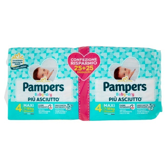 Pampers Baby Dry pannolini 50 pannolini in offerta da Maury's