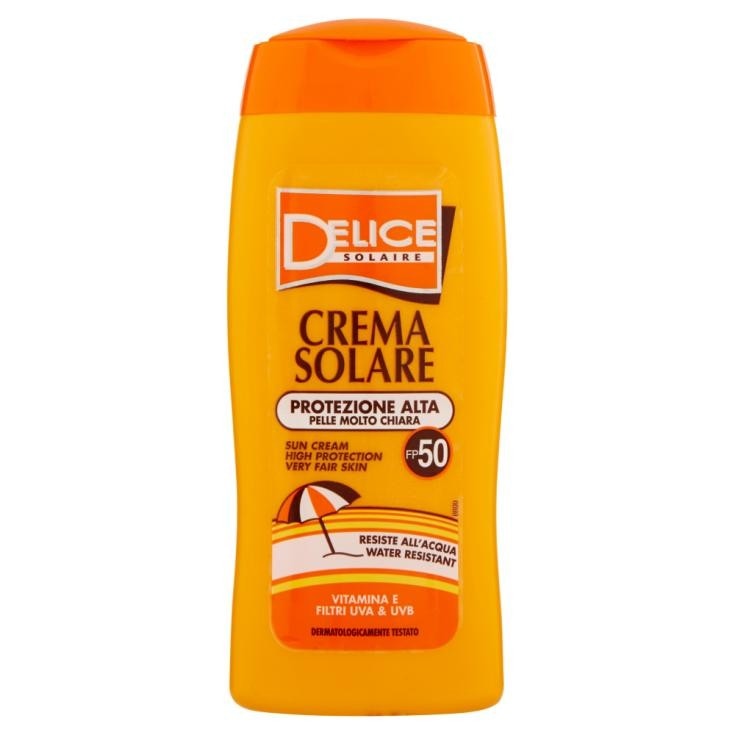 Crema Solare Protezione Alta FP 50 Delice Solaire ml 250 - Offerta nel negozio Bennet