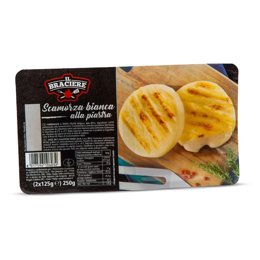 Scamorza Affumicata/Bianca alla Piastra 2 x 125 g Il Braciere - Offerta nel negozio Eurospin