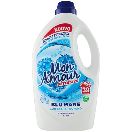 Detersivo Liquido Lavatrice Blu Mare 39 lavaggi, 1560 ml Mon Amour in offerta da Panorama