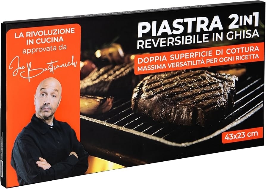 Piastra 2 in 1 reversibile in ghisa Joe Bastianich in offerta da Iper La grande i