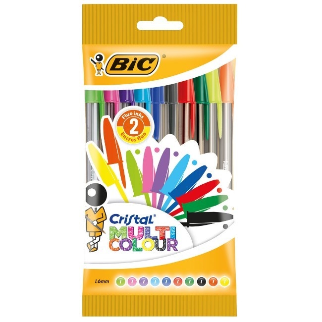 Penne a sfera BIC Cristal Multicolour 10 pezzi in offerta da Coop
