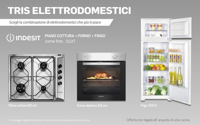 Tris con frigo Indesit 204 lt. - Offerta nel negozio Mondo Covienza