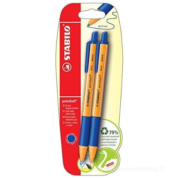 Stabilo penna a sfera Pointball confezione da 2 in offerta da Bennet