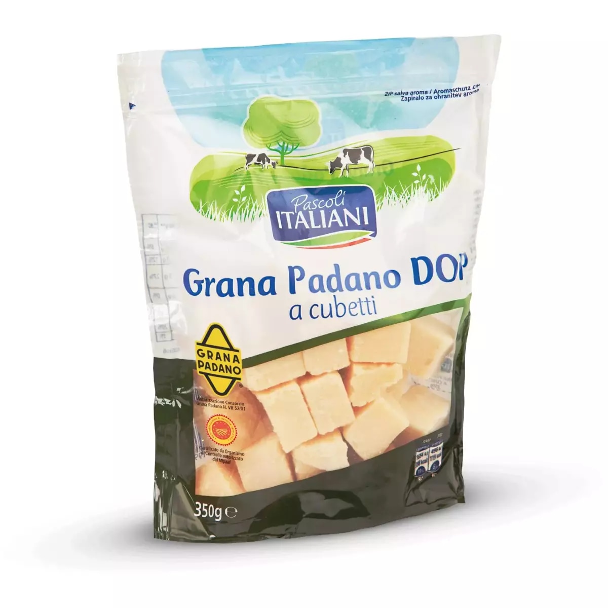 Grana Padano DOP a cubetti 350 g in offerta da Eurospin