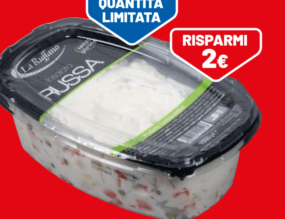 La Ruffano insalata russa XXL 1 kg in offerta da Dpiù