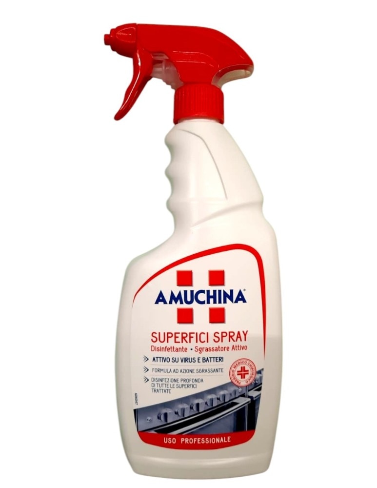 Sgrassatore attivo disinfettante superfici spray 750 ml Amuchina in offerta da Acqua & Sapone