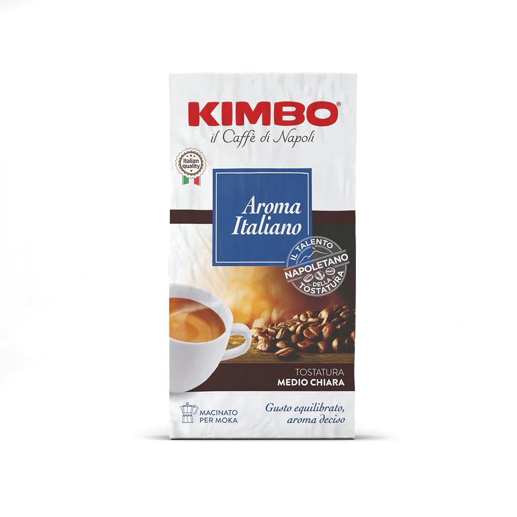 Caffè Macinato Moka Aroma Italiano Deciso Kimbo 500 g in offerta da Bennet