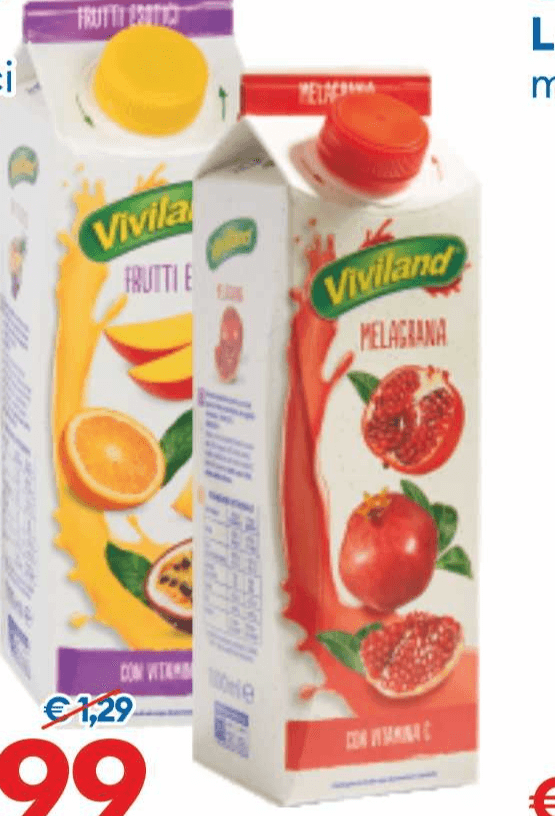 Viviland bevanda frutti esotici melagrana 1 L in offerta da MD
