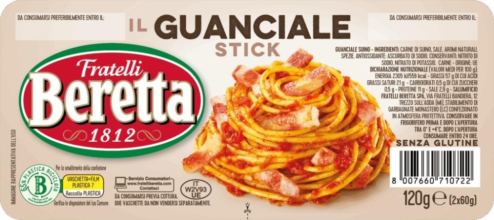Stick di speck o di Bresaola, Stick di guanciale, Pancetta dolce o affumicata a cubetti 70 g (speck/bresaola), 60 g x2 (guanciale), 75 g x2 (pancetta) in offerta da Iper La grande i