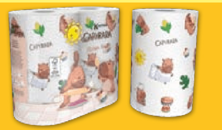 Carta da cucina tema capibara 2x 90 strappi - Offerta nel negozio Lidl