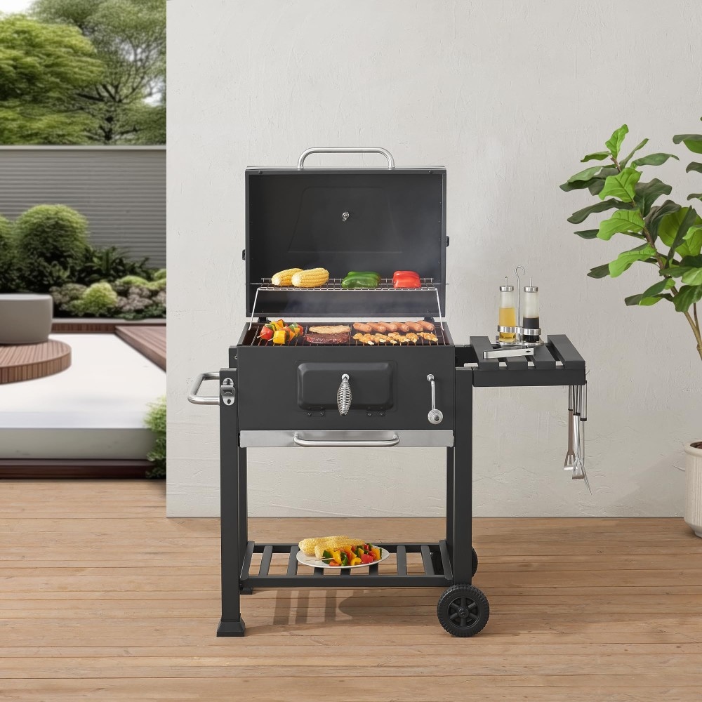 Barbecue a carrello con coperchio - Offerta nel negozio Bennet