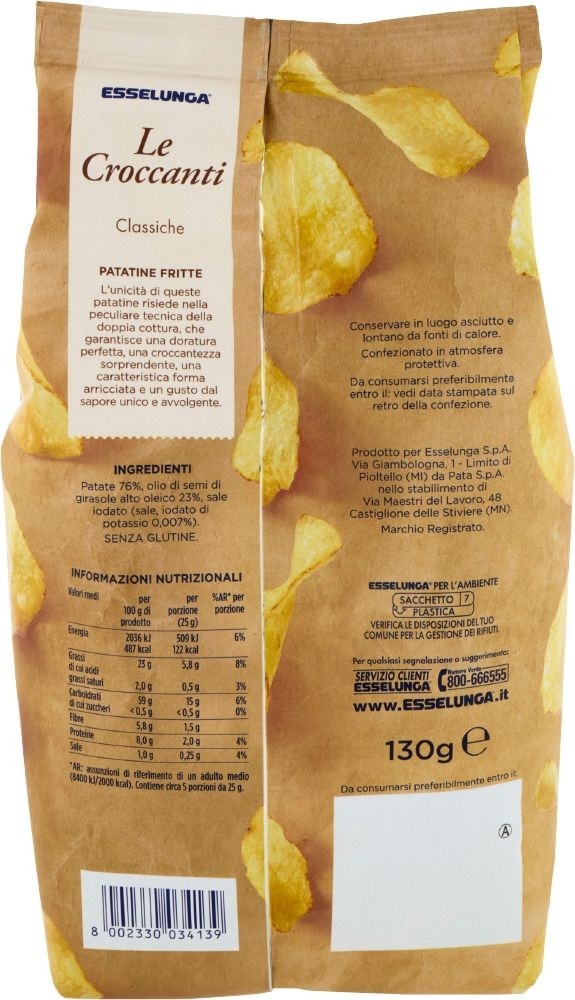 Patatine Le Croccanti 130 g Esselunga - Offerta nel negozio Esselunga