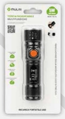 Torcia a LED ricaricabile USB in offerta da Il Gigante