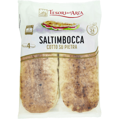Panini saltimbocca cotto su pietra 125 g x 4 Tesori dell'Arca in offerta da Panorama