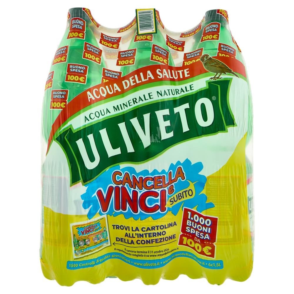 Acqua Effervescente Naturale Uliveto 6 pezzi 1,5 l in offerta da Carrefour