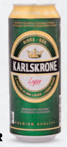 Karlskrone birra Lager 500 ml in offerta da ALDI