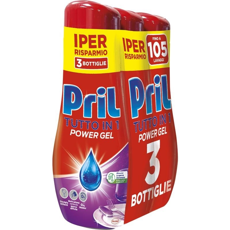 Gel Lavastoviglie Pril 3 pezzi, 1,62 l in offerta da Carrefour