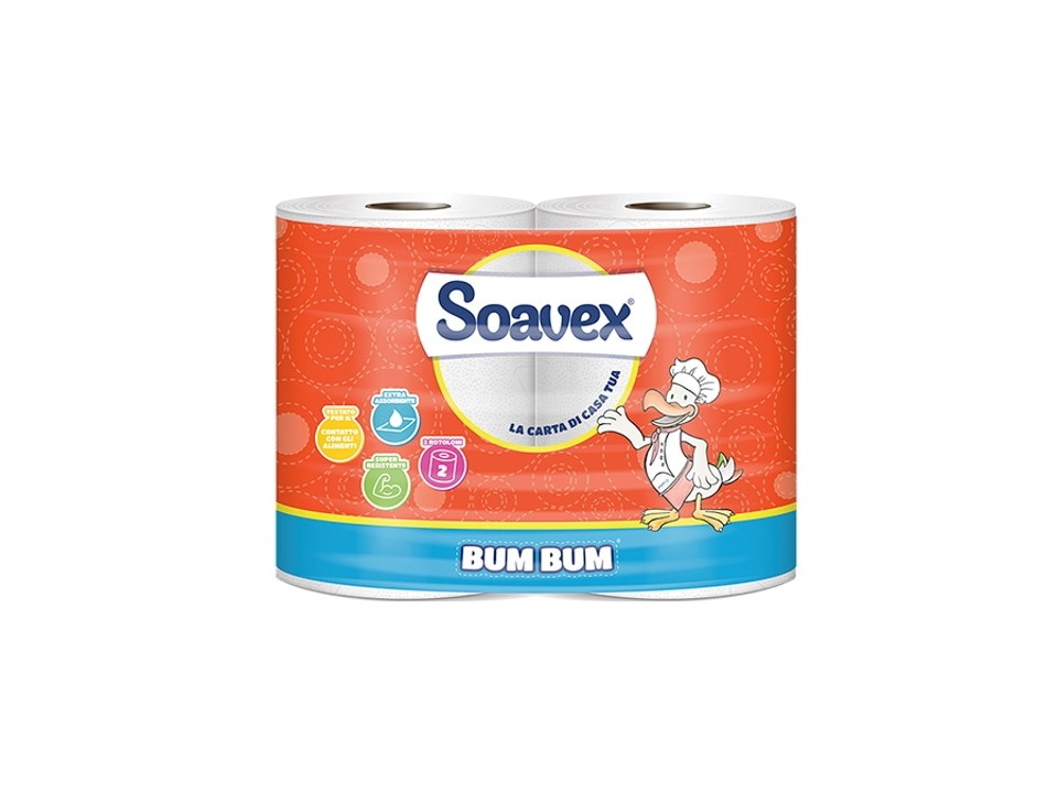 Asciugatutto Bum Bum Soavex 2 rotoli in offerta da Il Gigante