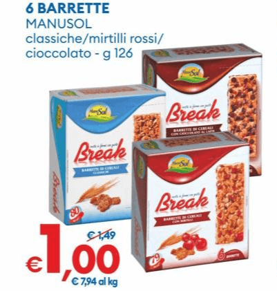 Manusol barrette 6 barrette, 126 g in offerta da MD