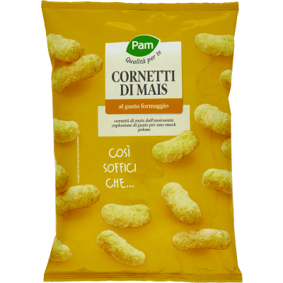 Cornetti di mais al gusto formaggio g 100 Pam in offerta da Panorama