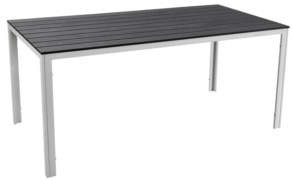Tavolo finte doghe antracite/bianco 138x78x72 cm in offerta da Maury's