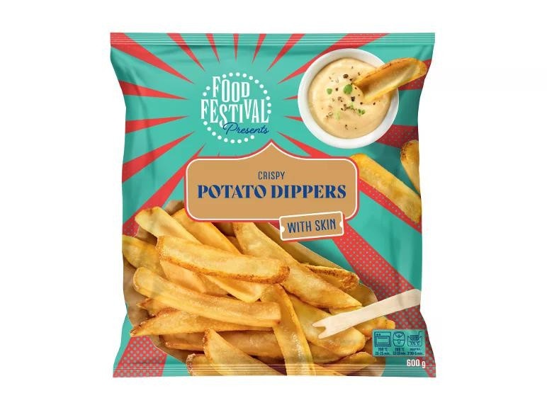 Patatine dippers con buccia 600 g FOOD FESTIVAL in offerta da Lidl