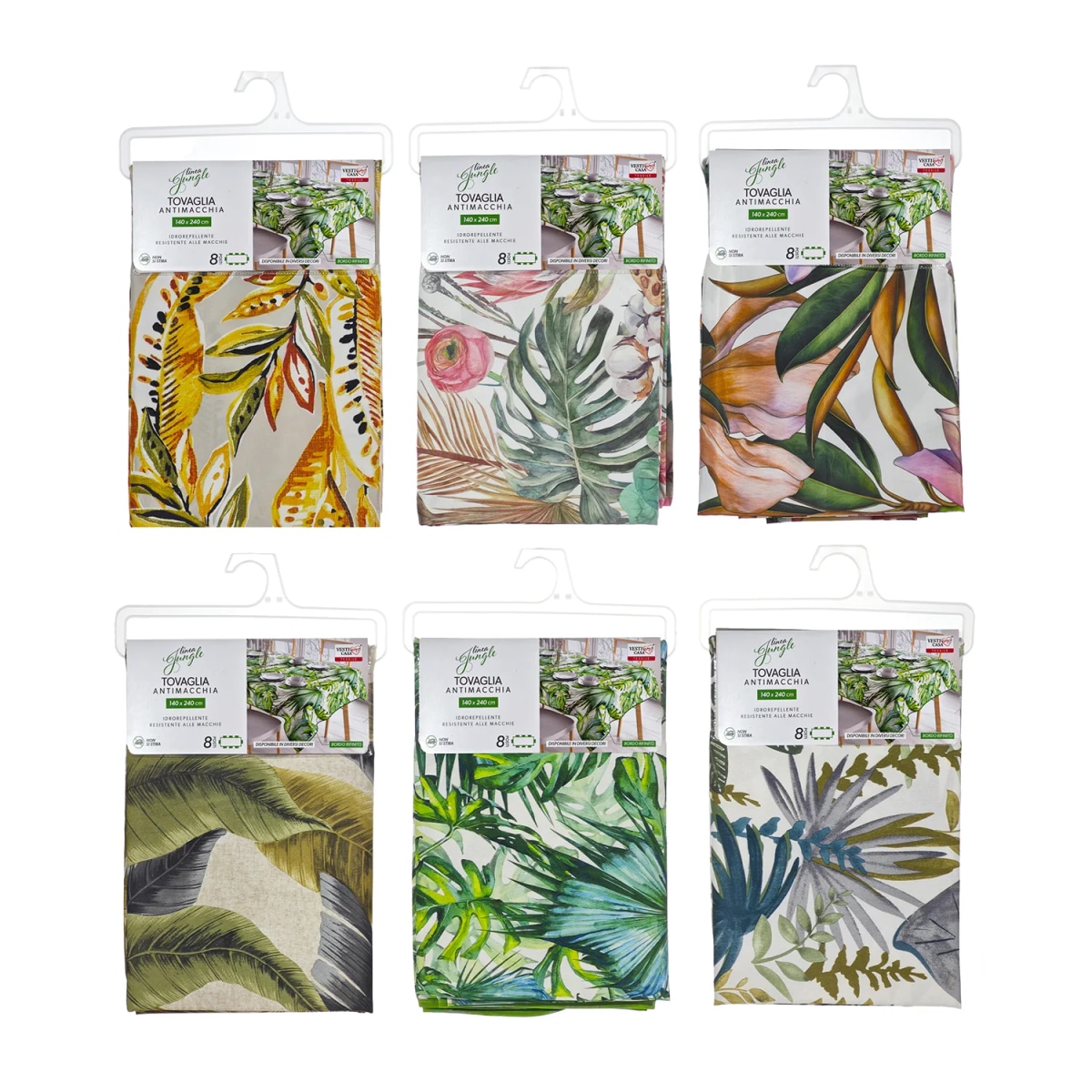 Tovaglia antimacchia Jungle 140x240 cm - Offerta nel negozio Happy Casa