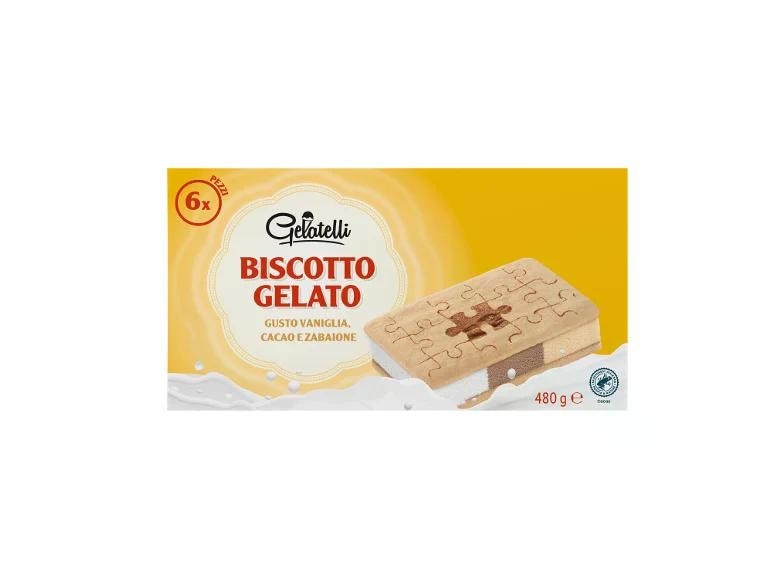 Biscotto gelato 4x 80 g confezione Gelatelli - Offerta nel negozio Lidl