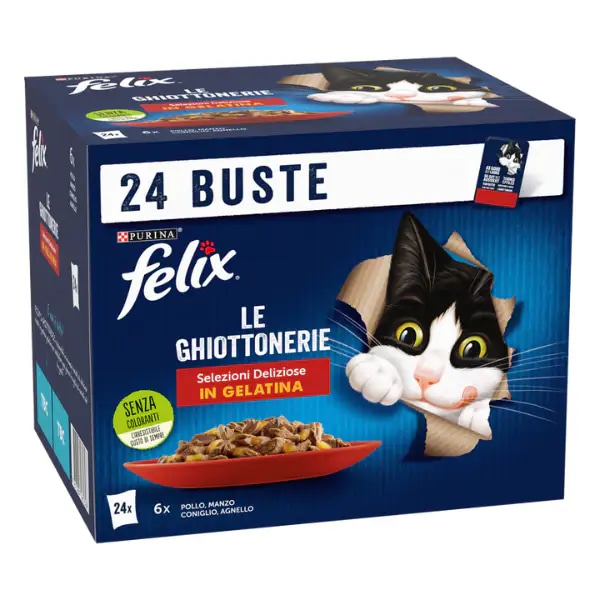 Felix Purina Le Ghiottonerie 24x85 g in offerta da Il Gigante