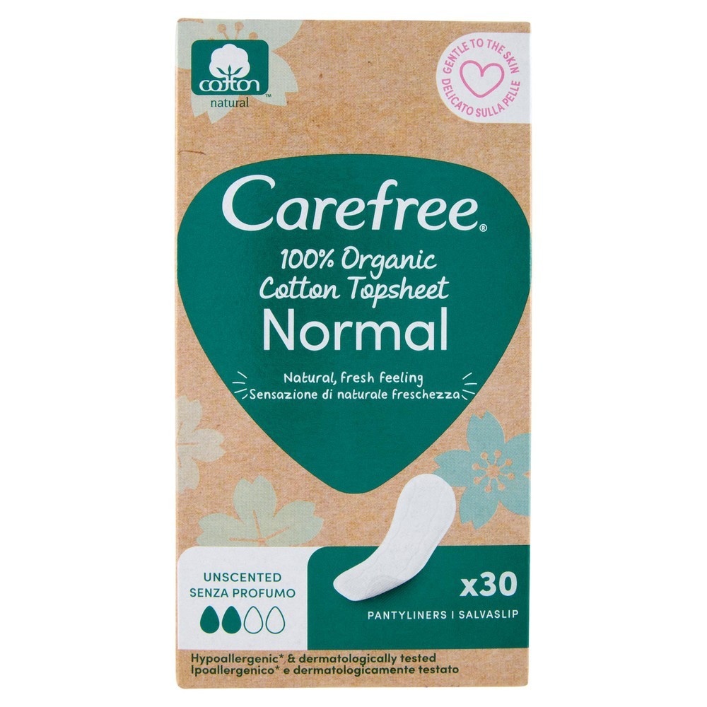 Salvaslip 100% Organic Normal Carefree conf. da 30 in offerta da Bennet