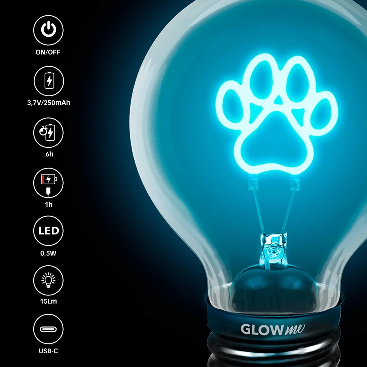 Lampadina decorativa ricaricabile USB in offerta da Il Gigante