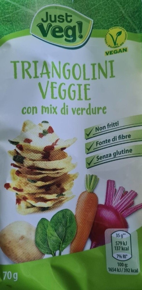 Triangolini 70 g JUST VEG in offerta da ALDI