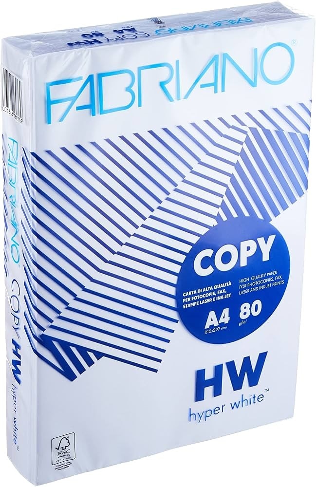 Risma di carta A4 alta qualità Fabriano Hyper White 500 fogli - 80 g in offerta da Il Gigante