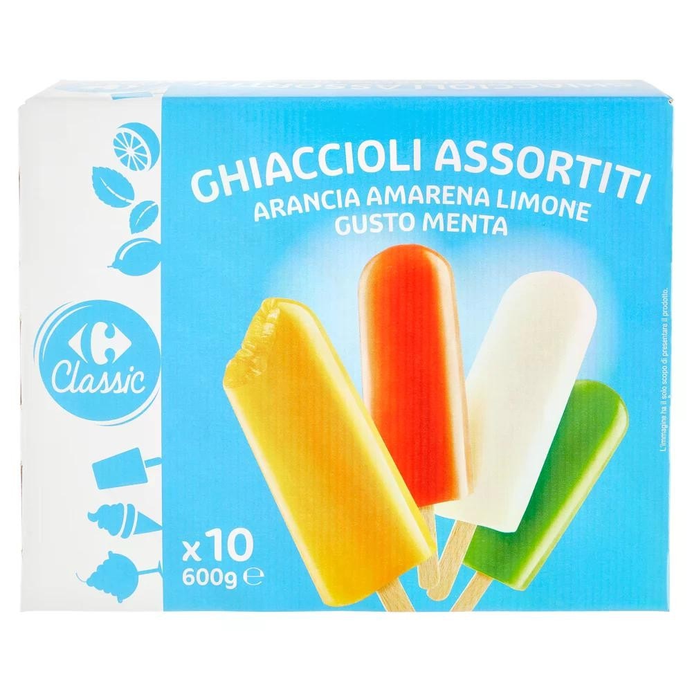 Ghiaccioli Assortiti 10 pezzi, 600 g K Classic in offerta da Carrefour