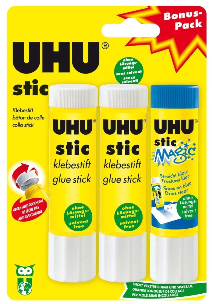 Colle Uhu stic 2 stick da 21 g + 1 da 8,2 g in offerta da Coop