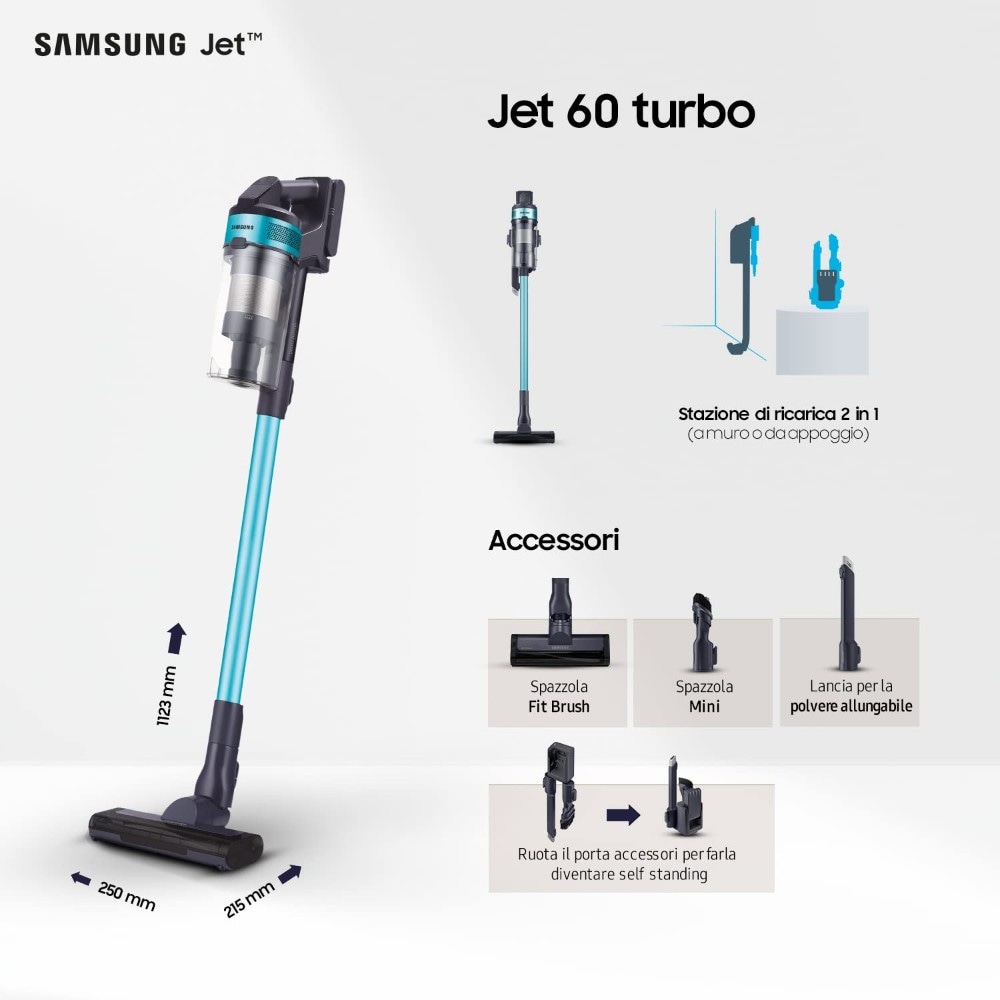 Scopa ricaricabile Jet 60 Turbo Samsung - Offerta nel negozio Euronics