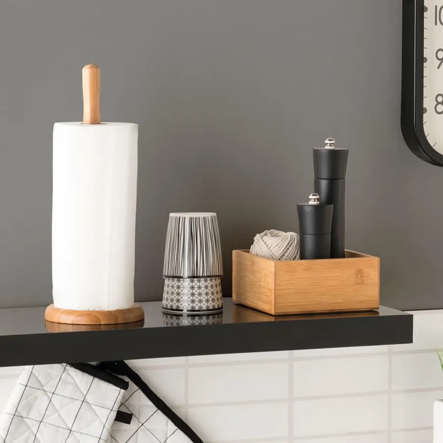 Portarotolo da cucina in bambù - Offerta nel negozio Eurospin