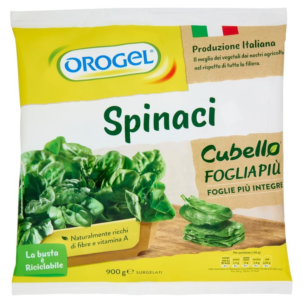 Spinaci Cubello Foglia Più surgelati 900 g in offerta da Iper La grande i
