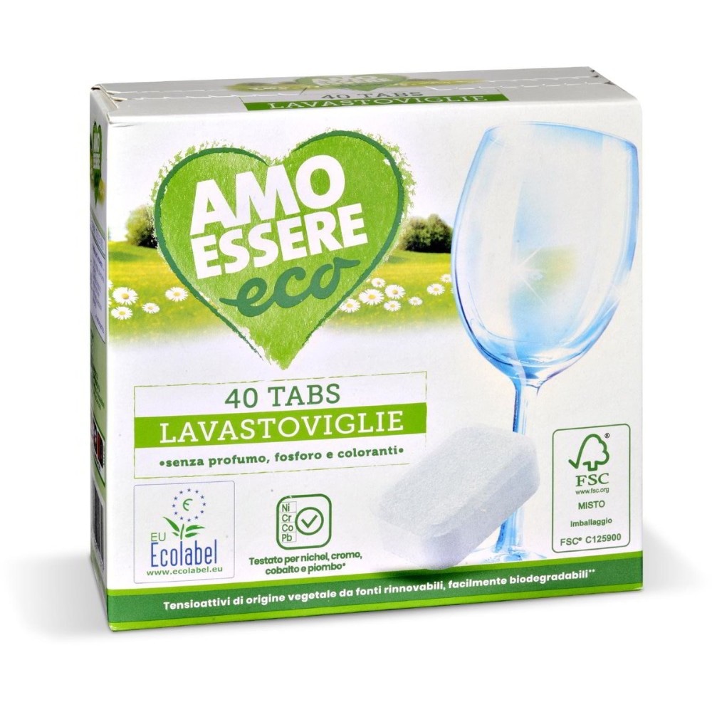Tabs lavastoviglie Eco-Label 40 pz AMO ESSERE in offerta da Eurospin