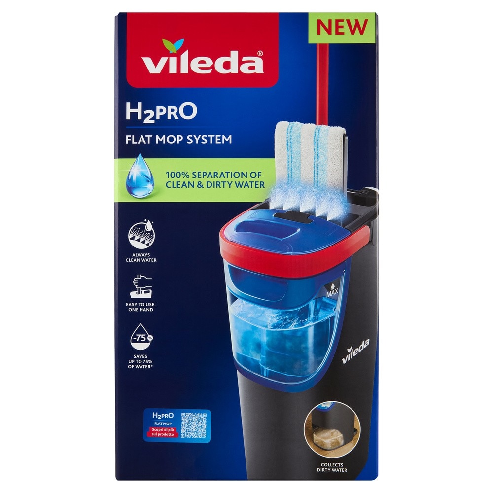 Vileda Sistema H2Pro Flat Mop - Offerta nel negozio Happy Casa