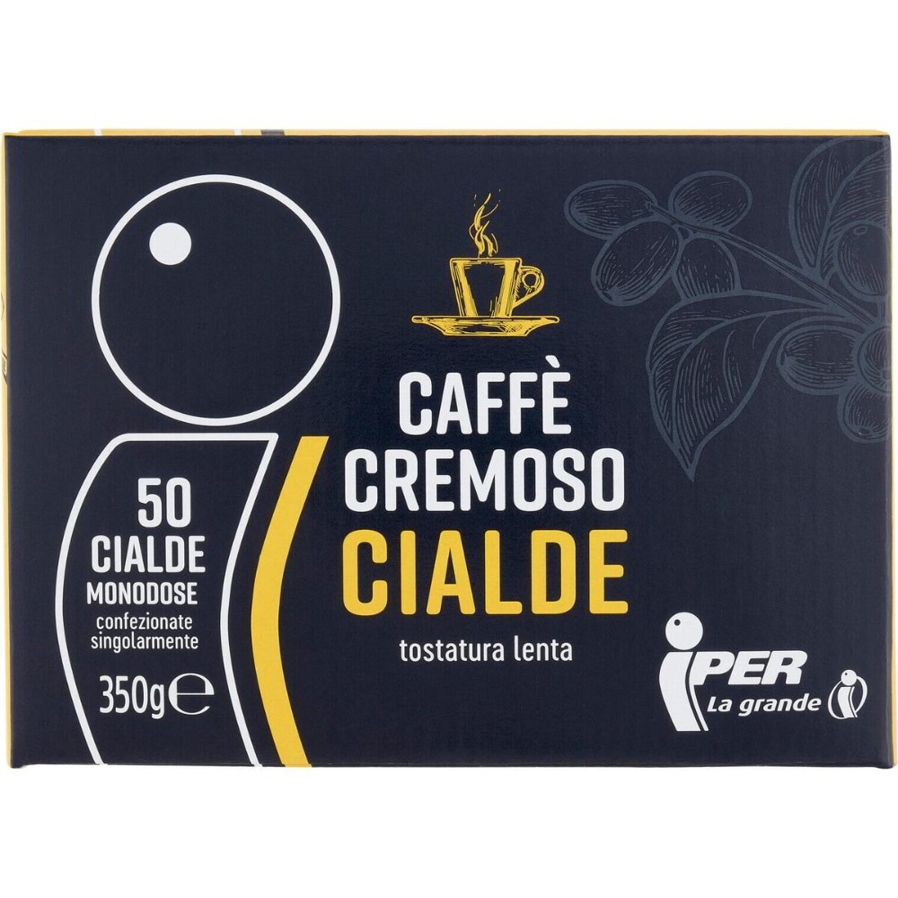 50 Cialde monodose caffè cremoso o espresso 350 g Iper in offerta da Iper La grande i